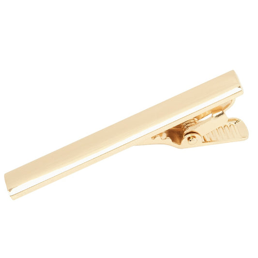 Plain Gold Metal Bar Tie Clip 1