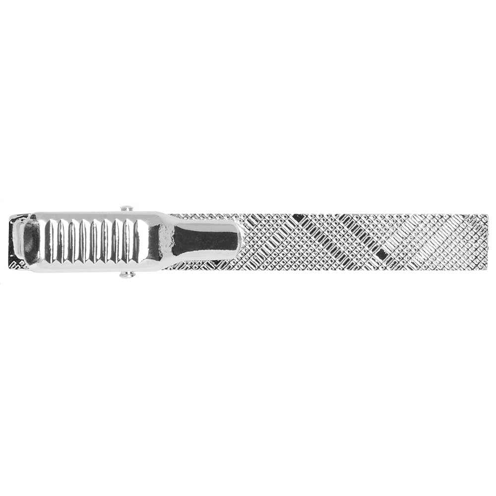 Plain Silver Metal Bar Tie Clip 3
