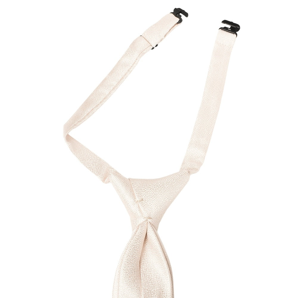 Pre Tied Blush Textured Silk Boys Tie Age 4 7 2