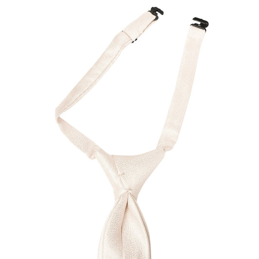 Pre Tied Blush Textured Silk Boys Tie Age 4 7 2