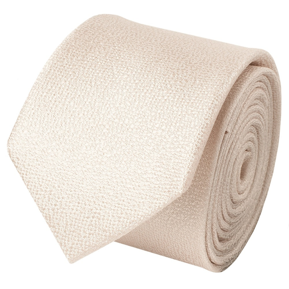 Plain Blush Textured Silk Skinny Boys Tie 2