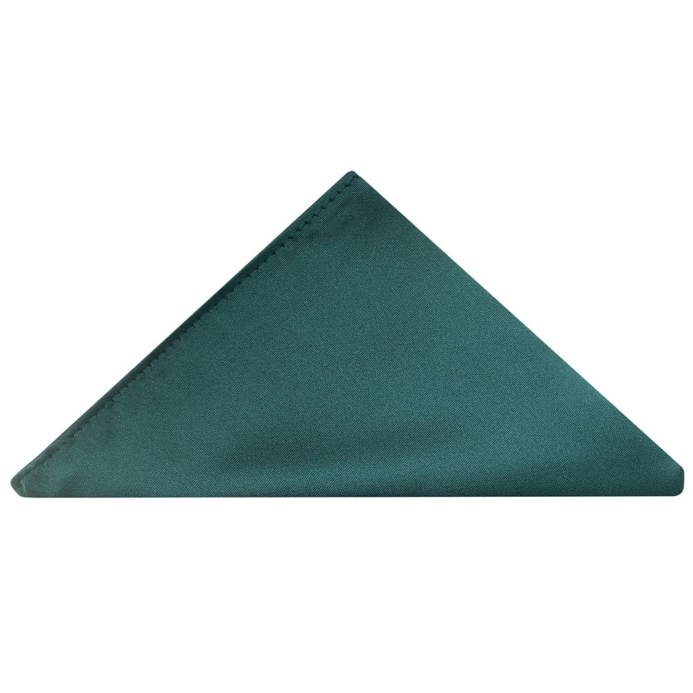 Plain Dark Teal Satin Mens Cravat Tie And Pocket Square Set 4