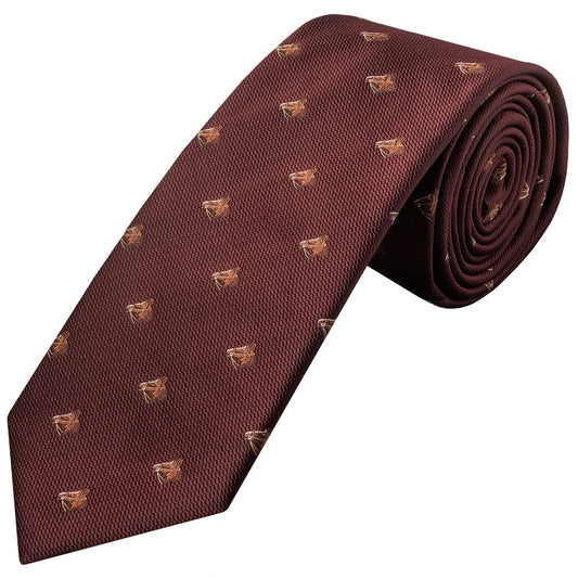 Burgundy Horse Head Classic Mens Tie 1