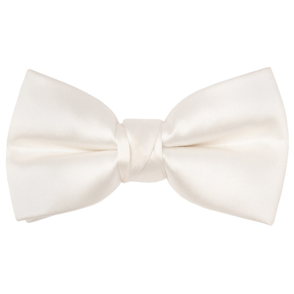 Pre Tied White Satin Boys Bow Tie Age 4 7 1