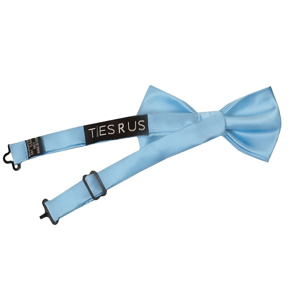 End Of Season Plain Sky Blue Handmade Boys Bow Tie Age 8 11 Years 2