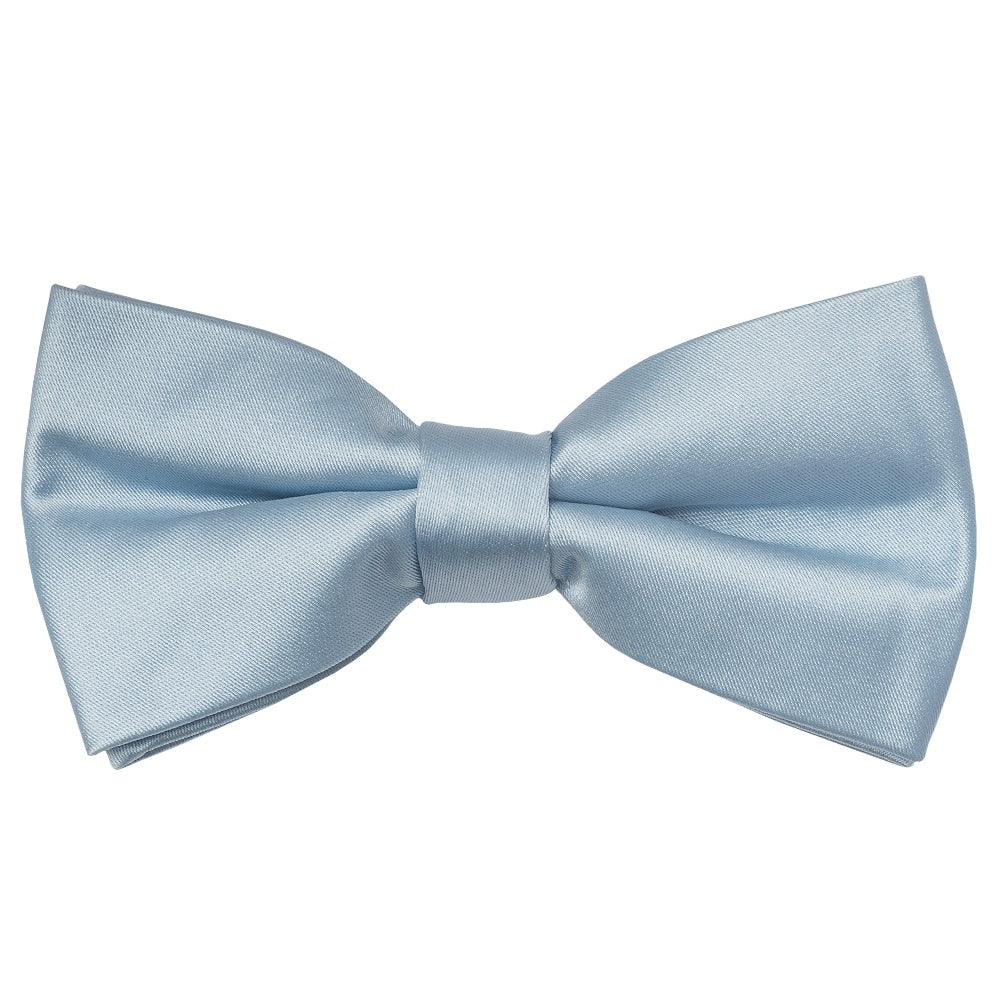 Pre Tied Light Blue Satin Boys Bow Tie Age 8 11 1