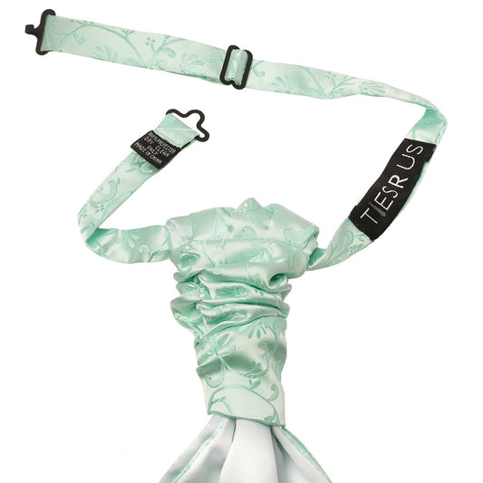 Mint Floral Mens Cravat Tie 2