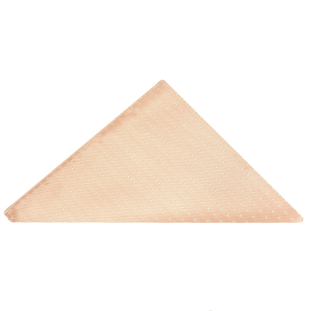 Peach And White Polka Dot Pocket Square 1