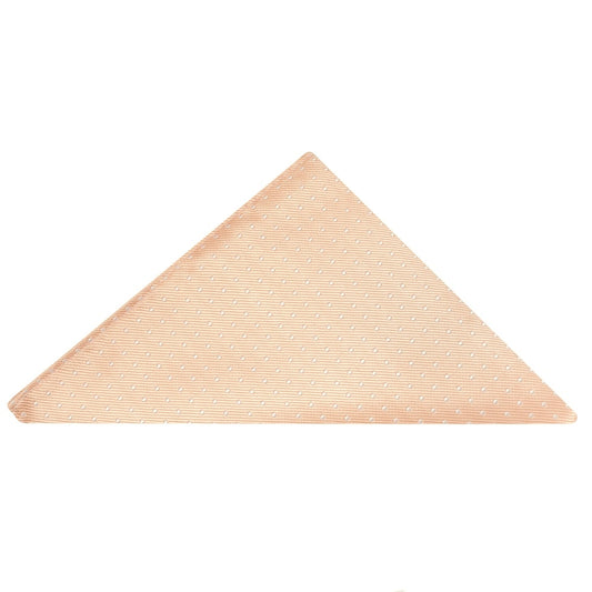 Peach And White Polka Dot Pocket Square 1