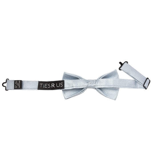 Pre Tied Light Blue Textured Silk Boys Bow Tie Age 4 7 2