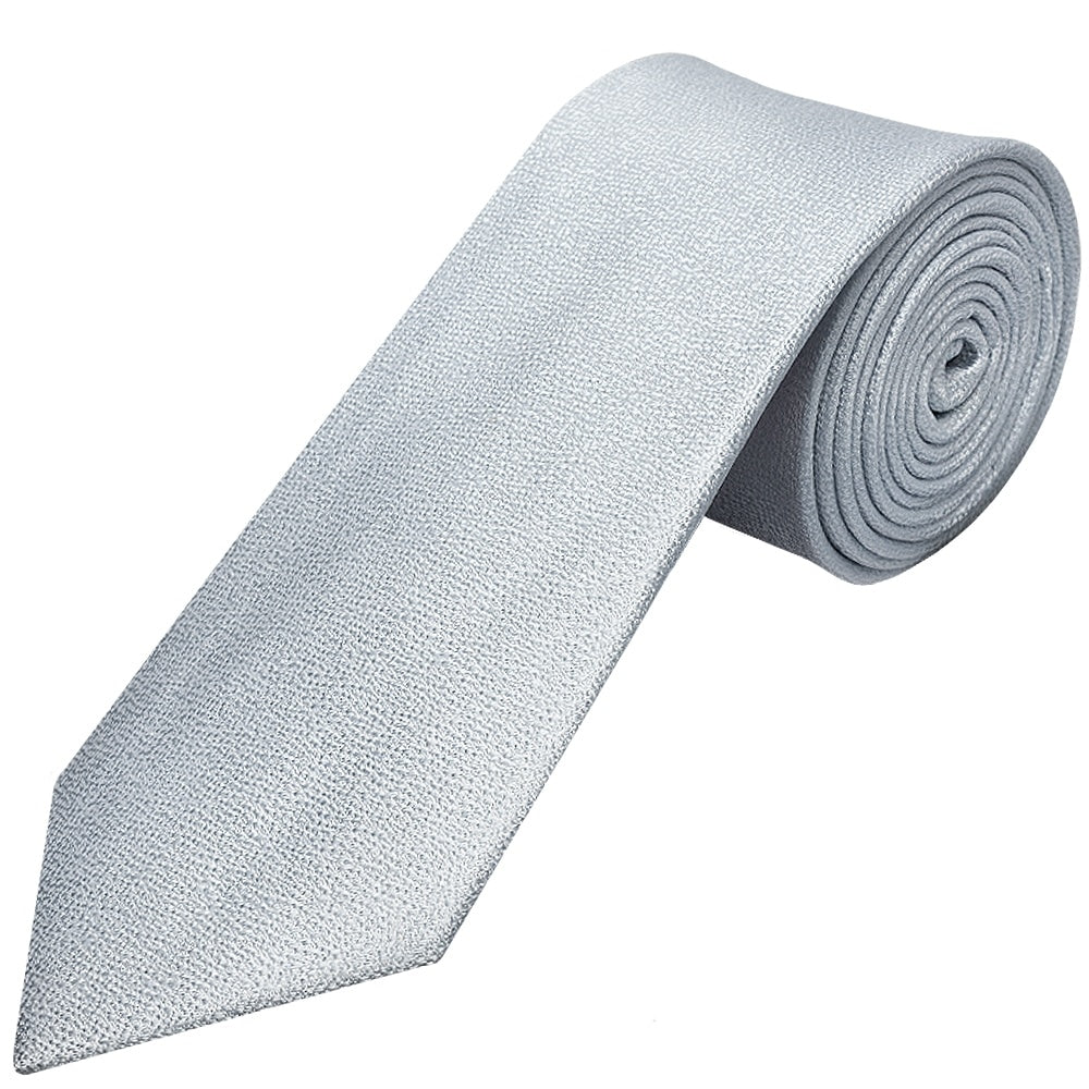 Plain Light Blue Textured Silk Classic Mens Tie And Pocket Square Set 2