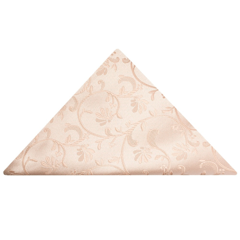 Light Peach Floral Pocket Square 1