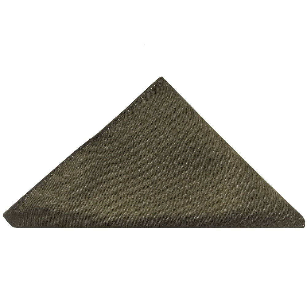Plain Leaf Green Satin Skinny Mens Tie And Pocket Square Set 5