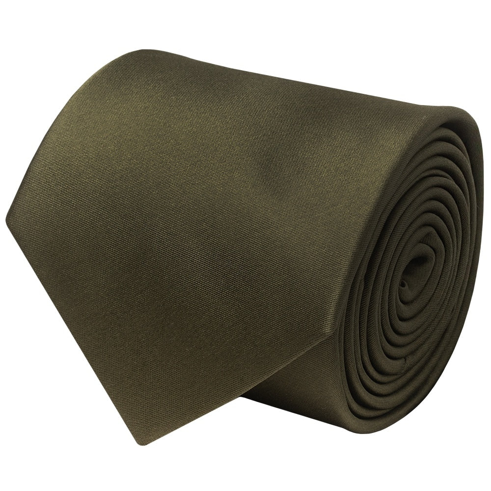 Plain Leaf Green Satin Classic Mens Tie 3
