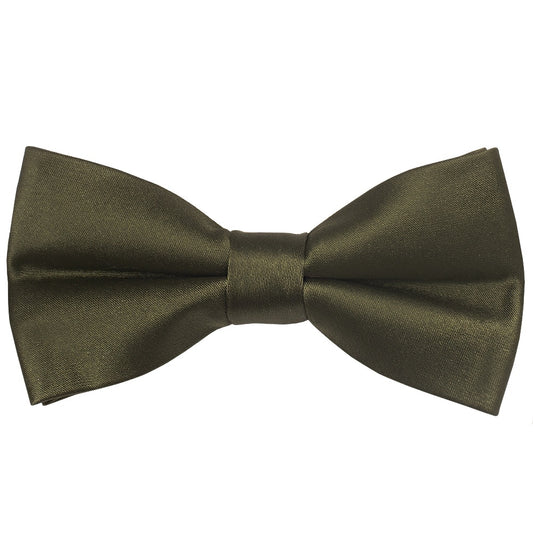 Pre Tied Leaf Green Boys Satin Bow Tie Age 18 Months 3 Years 1