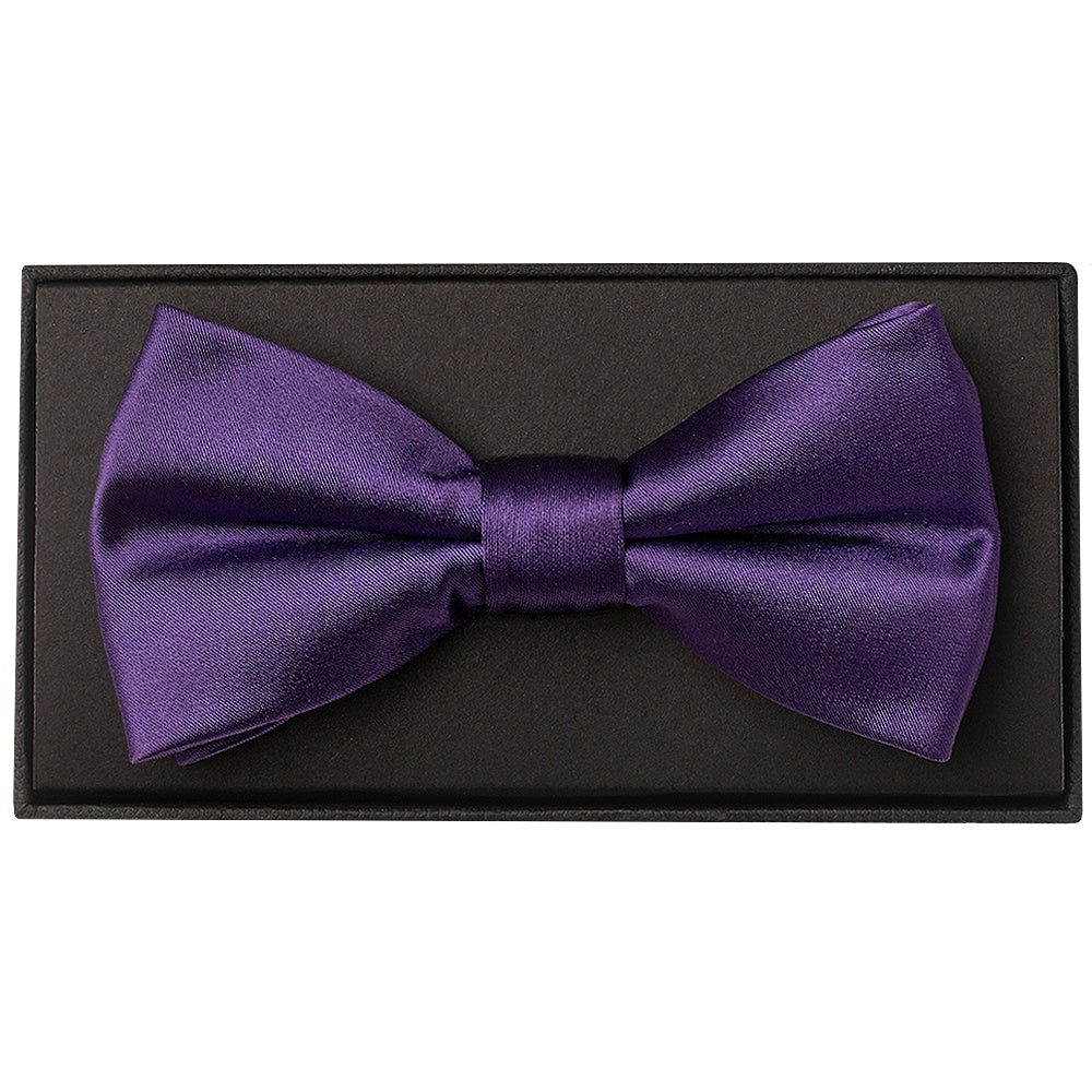 Handmade Purple Mens Bow Tie And Pocket Square Set 2