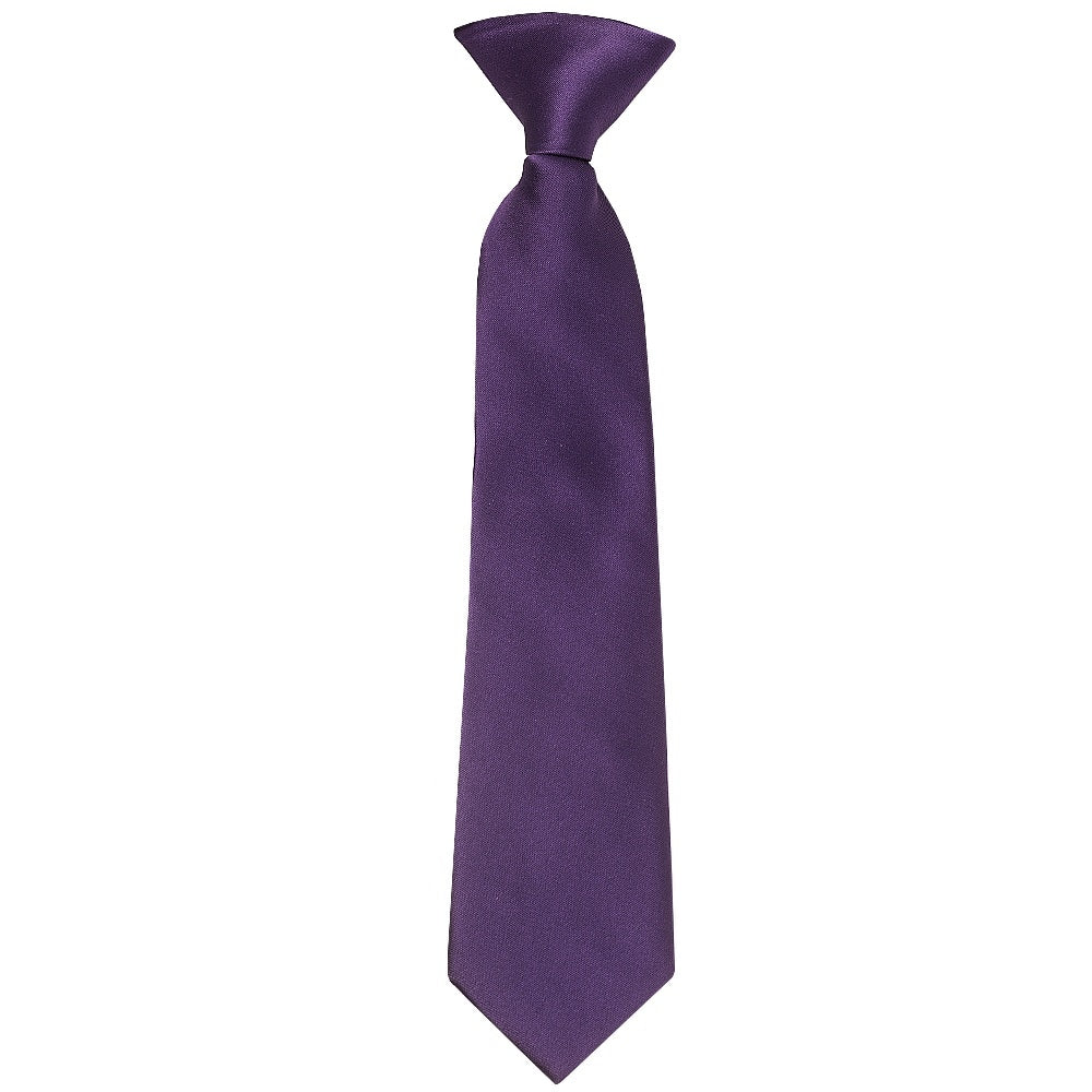 Pre Tied Purple Satin Boys Tie Age 4 7 1