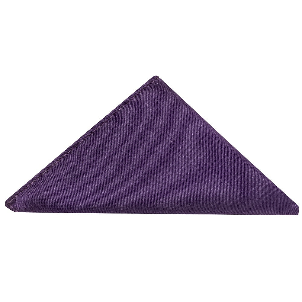Purple Satin Skinny Boys Tie And Pocket Square Set 5