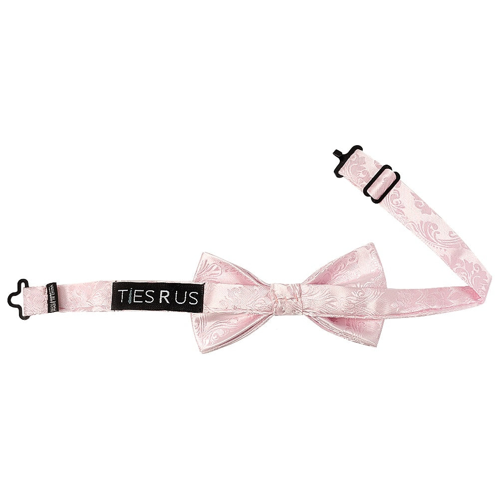 Pre Tied Blush Pink Paisley Boys Bow Tie Age 4 7 2