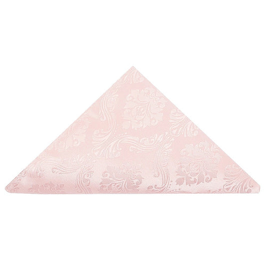 Blush Pink Paisley Pocket Square 1