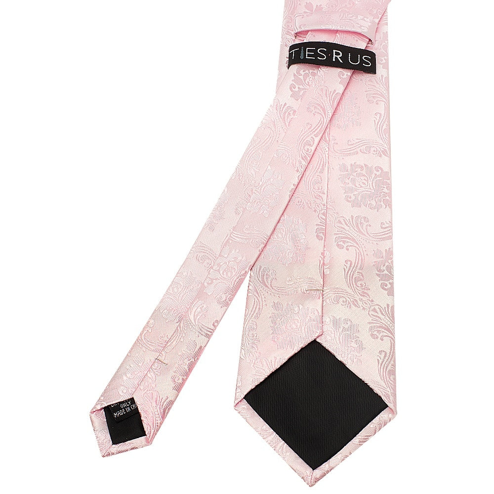 Blush Pink Paisley Classic Mens Tie 4