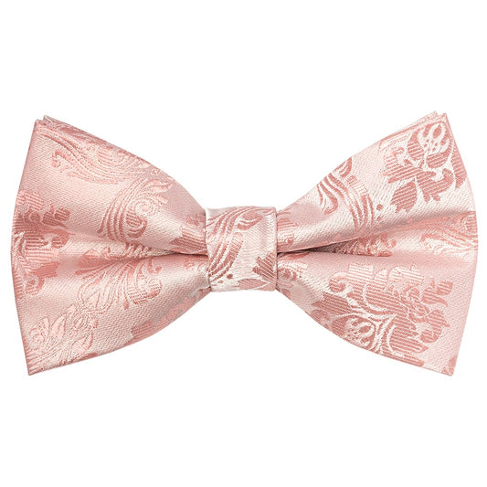 Pre Tied Rose Quartz Paisley Boys Bow Tie Age 8 11 1
