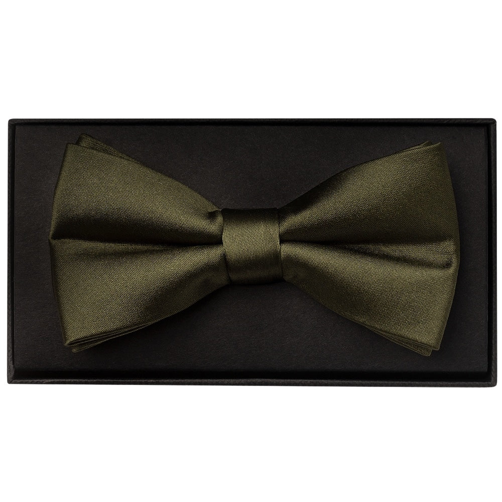 Plain Leaf Green Handmade Mens Bow Tie 1