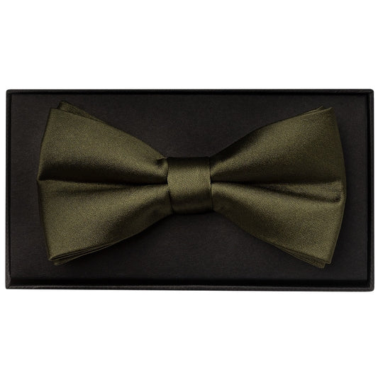 Plain Leaf Green Handmade Mens Bow Tie 1