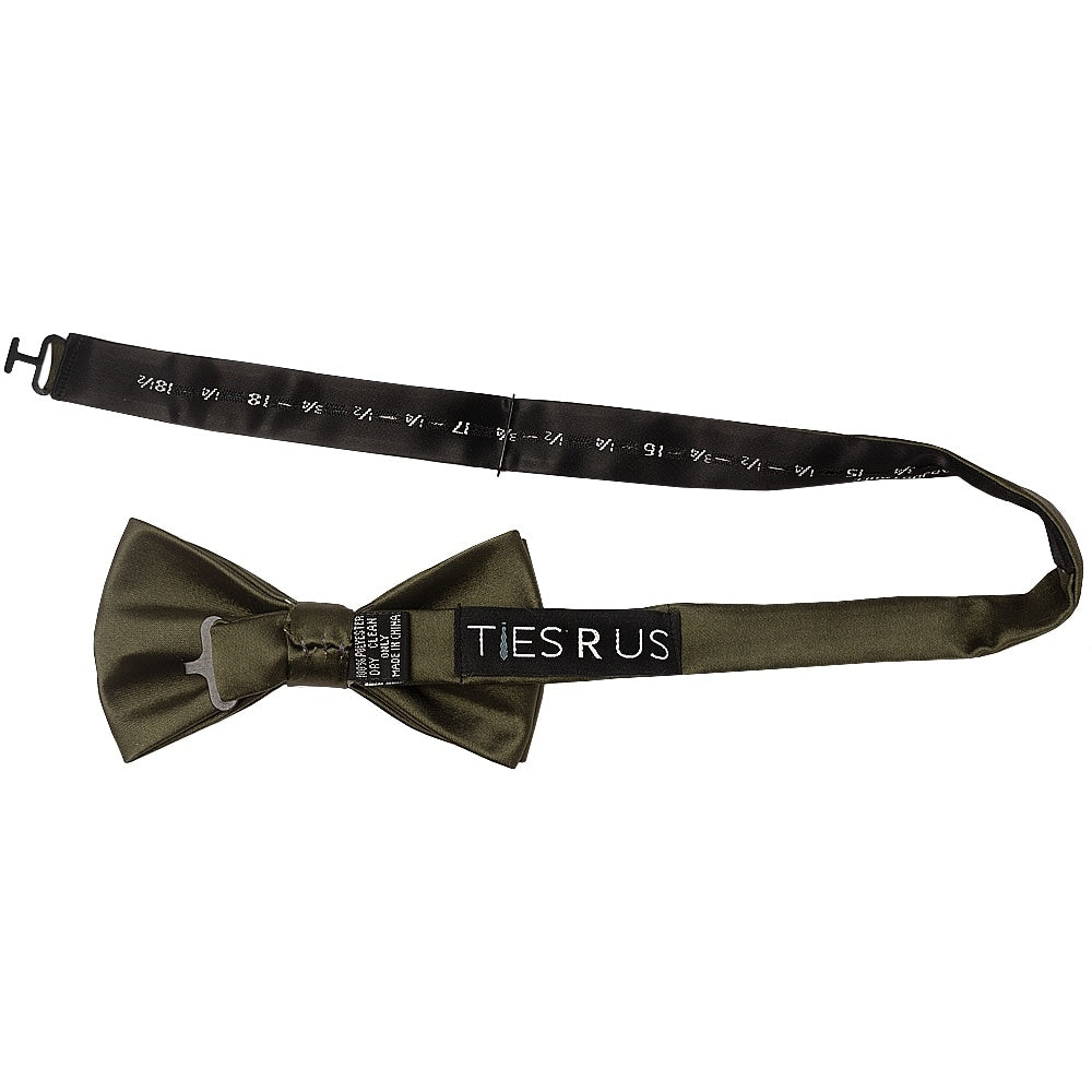 Plain Leaf Green Handmade Mens Bow Tie 2