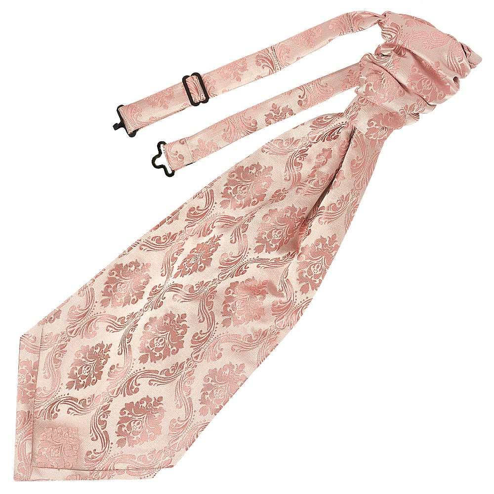 Rose Gold Paisley Mens Cravat Tie 1