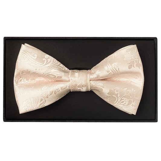 Blush Paisley Handmade Mens Bow Tie 1