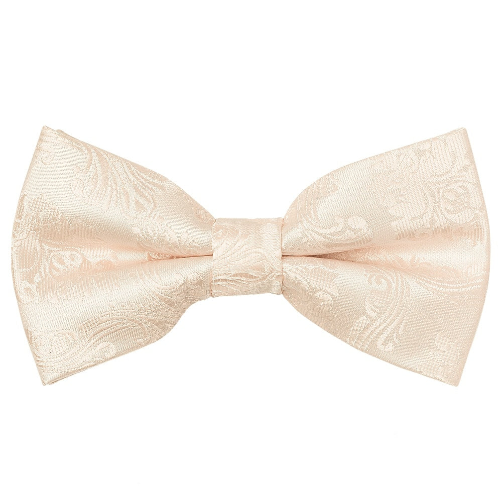 Pre Tied Blush Paisley Boys Bow Tie Age 8 11 1