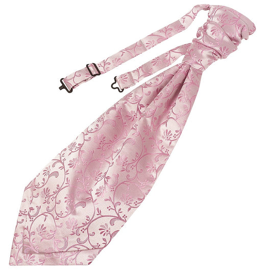Dusty Pink Floral Mens Cravat Tie 1