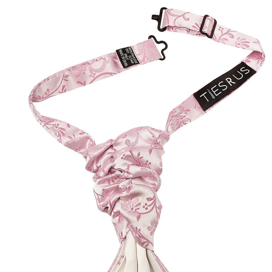 Dusty Pink Floral Mens Cravat Tie 2
