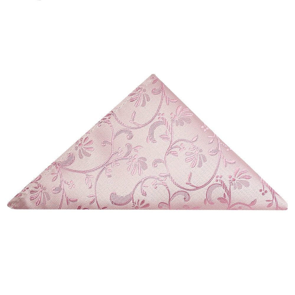 Dusty Pink Floral Classic Mens Tie And Pocket Square Set 5