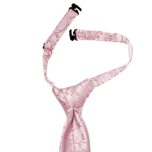 Pre Tied Dusty Pink Floral Boys Tie Age 4 7 2