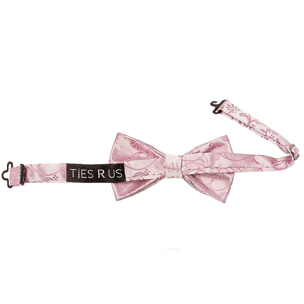 Pre Tied Dusty Pink Floral Boys Bow Tie Age 4 7 2