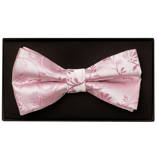 Dusty Pink Floral Handmade Mens Bow Tie 1