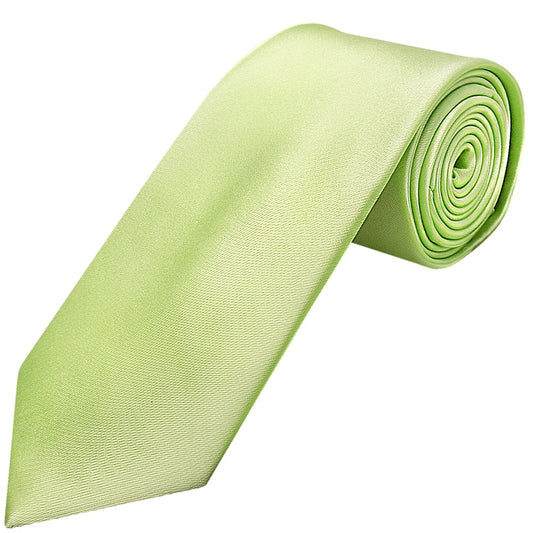 Plain Avocado Satin Classic Mens Tie