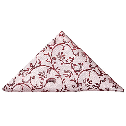 Burgundy Floral Pocket Square 1