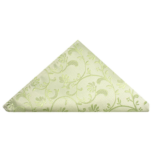 End Of Season Sage Green Floral Pocket Square 1