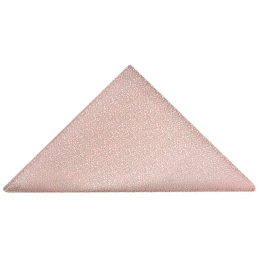 Plain Rose Gold Textured Silk Pocket Square