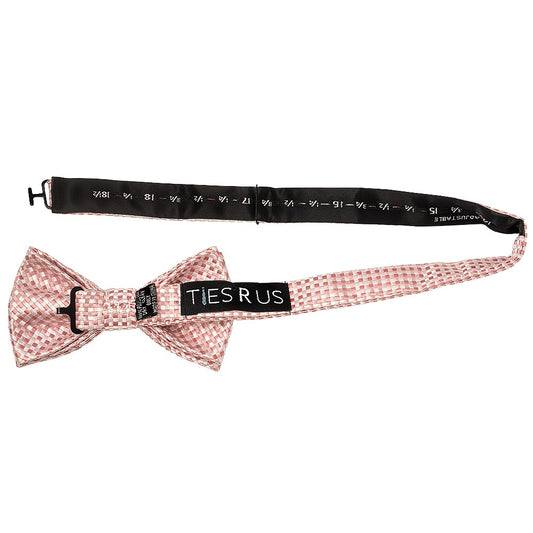 Rose Gold Diamond Neat Mens Bow Tie 2