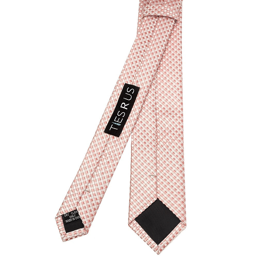 Rose Gold Diamond Neat Skinny Boys Tie 3