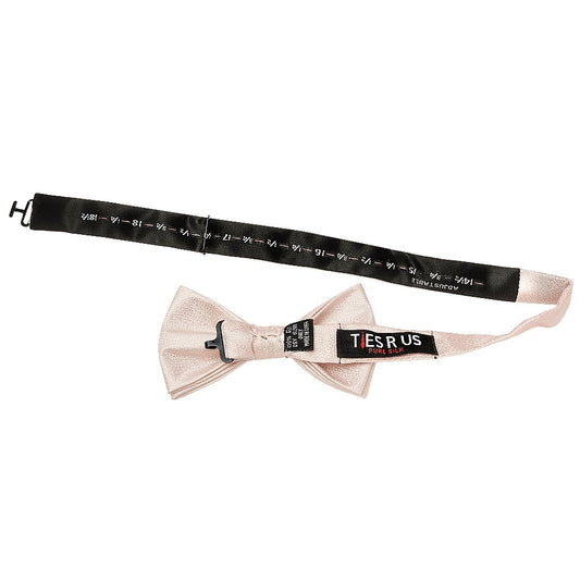 Blush Self Floral Textured Silk Mens Bow Tie 2