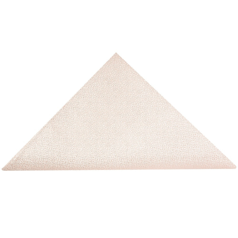 Blush Self Floral Textured Silk Pocket Square