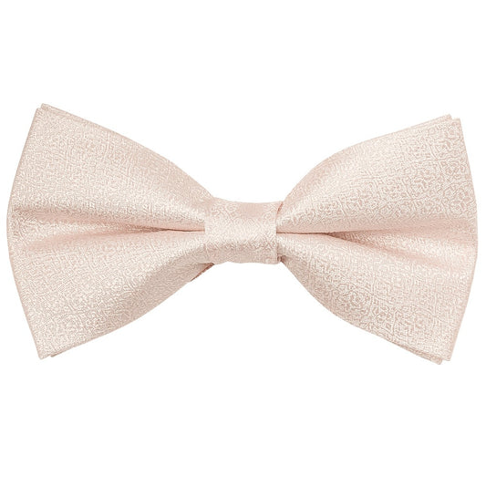 Pre Tied Blush Self Floral Textured Silk Boys Bow Tie Age 8 11 1