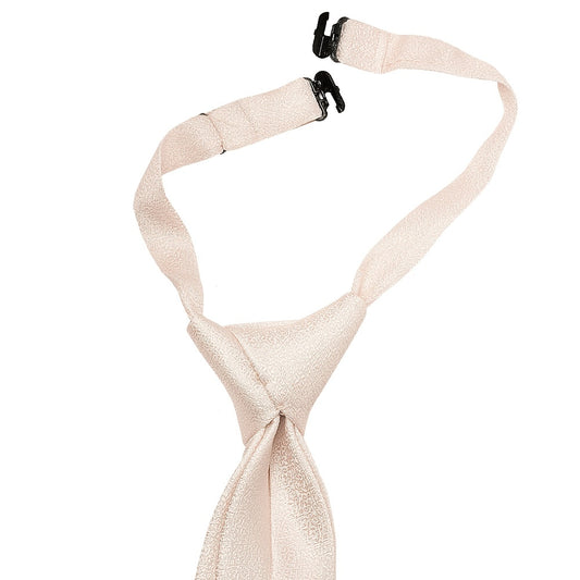 Pre Tied Blush Self Floral Textured Silk Boys Tie Age 4 7 2