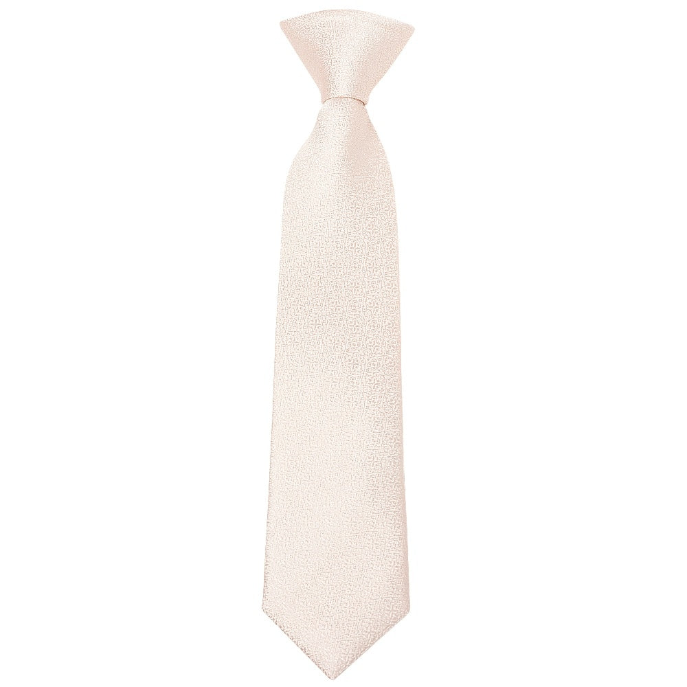 Pre Tied Blush Self Floral Textured Silk Boys Tie And Pocket Square Set Age 4 7 2