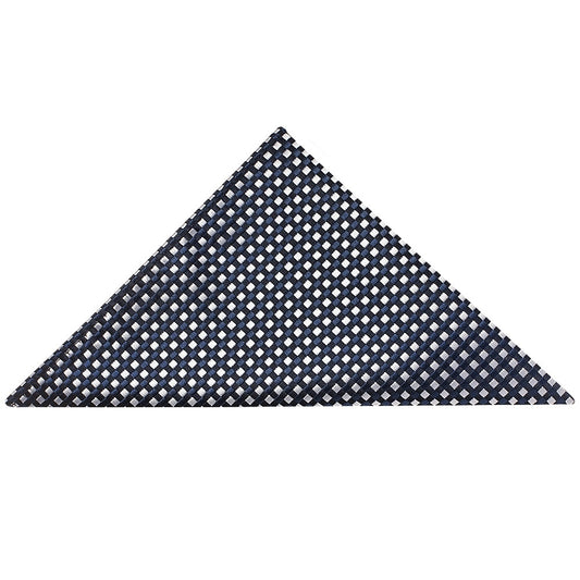 Navy Diamond Neat Pocket Square 1